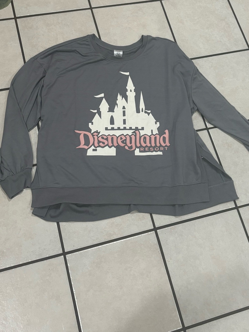 NWOT Disneyland Long-Sleeve Castle Graphic Tee